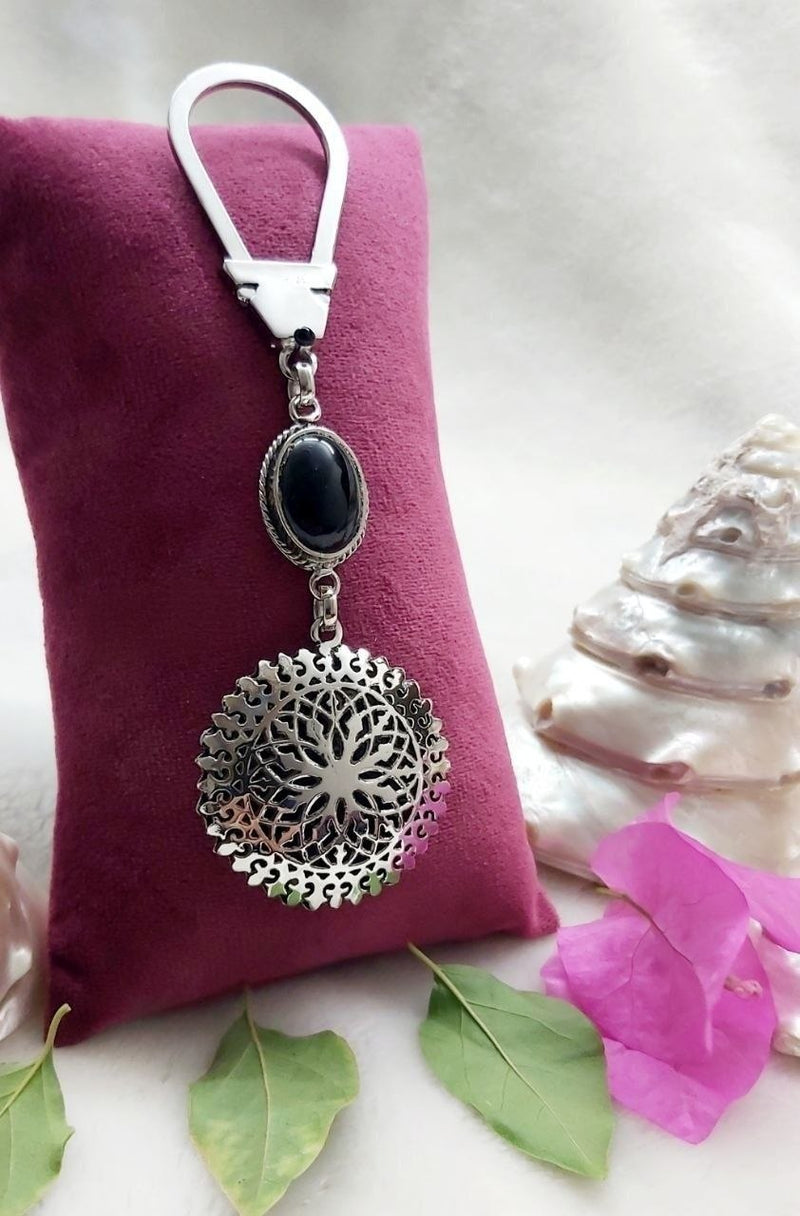 Silver-Plated Filigree Medallion Bag Charm