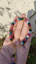 Colorful jade bracelet