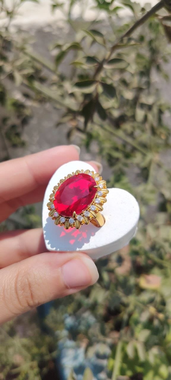 Gold plated free size ring