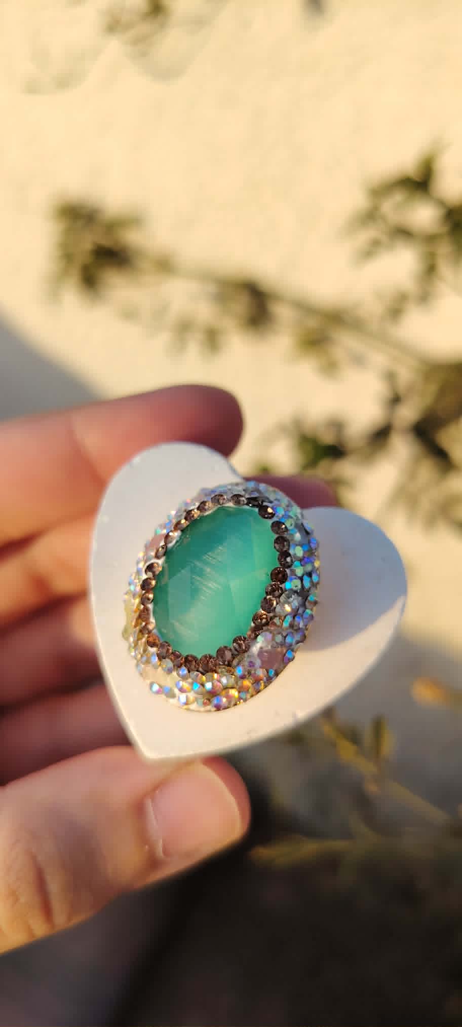 Cat eye Stone free size ring