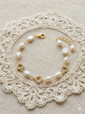 Gold-plated natural pearl bracelet