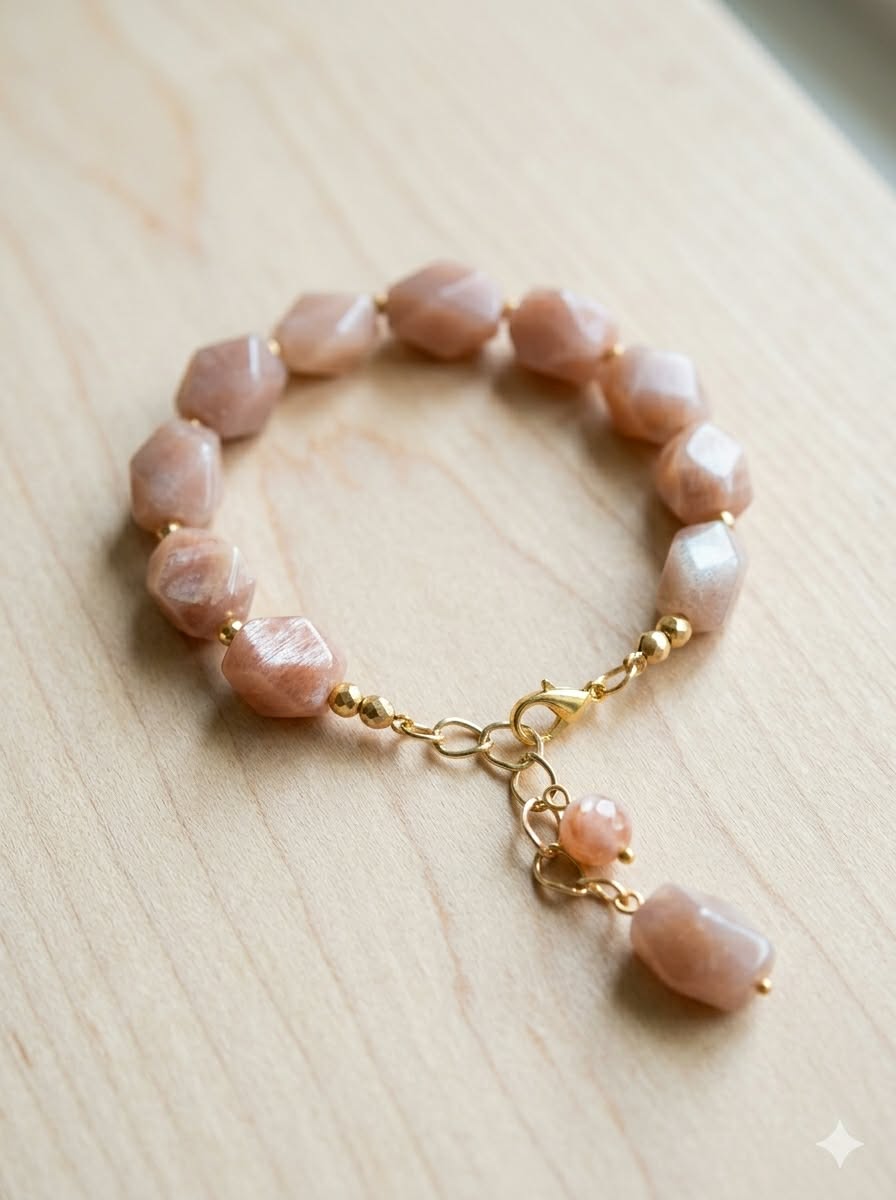 Pure sunstone bracelet