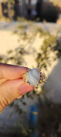 Pure agate free size ring