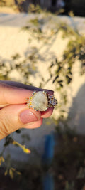 Pure prehnite Stone ring free size