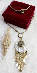 Pure Copper & Natural Shell Statement Necklace