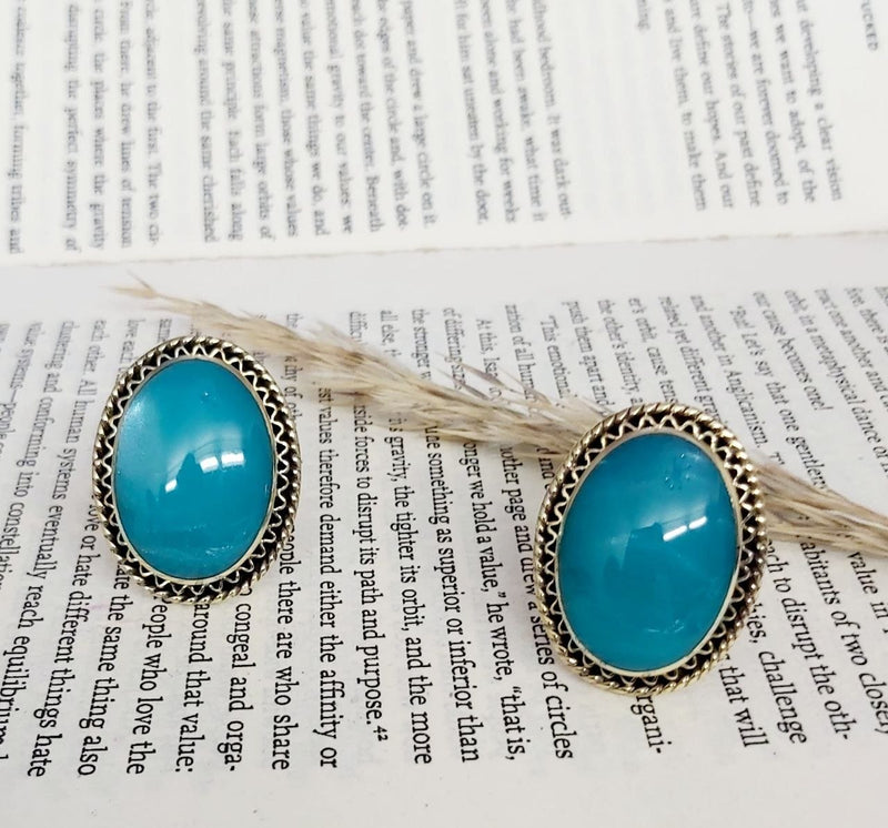 Oval Stone Copper Ring