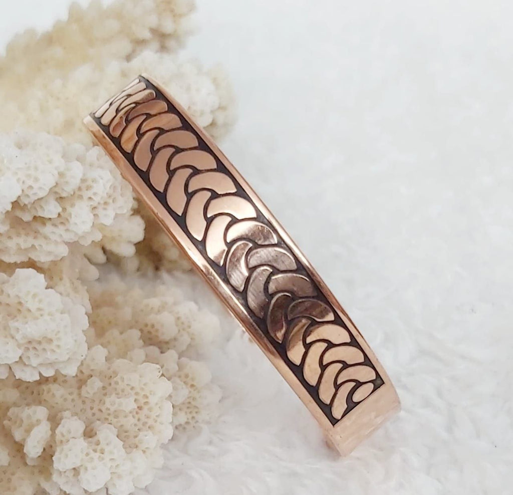 Engraved Pure Copper Therapeutic Bracelet