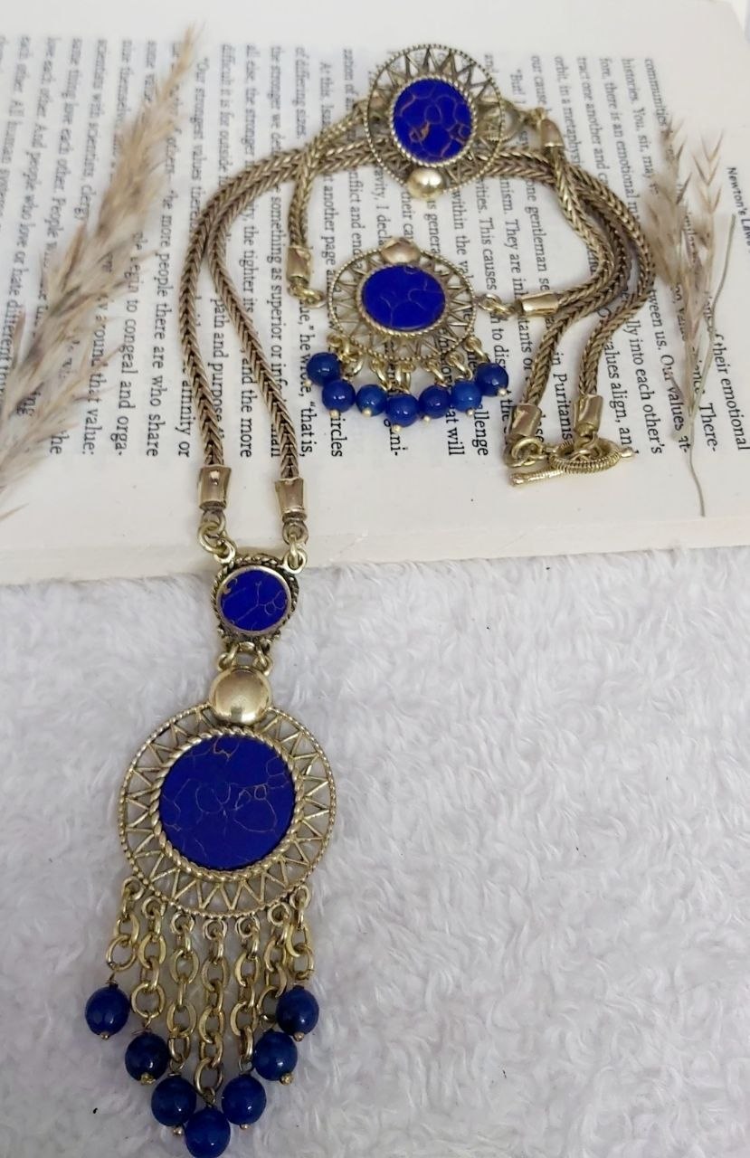 Chandelier Stone Pure Copper Full Jewelry Set