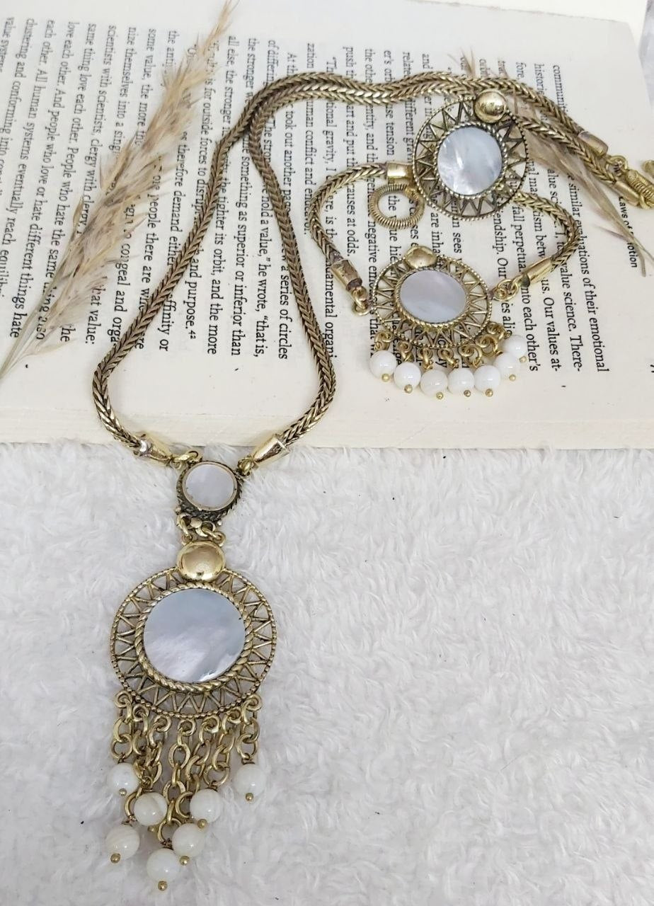 Chandelier Stone Pure Copper Full Jewelry Set
