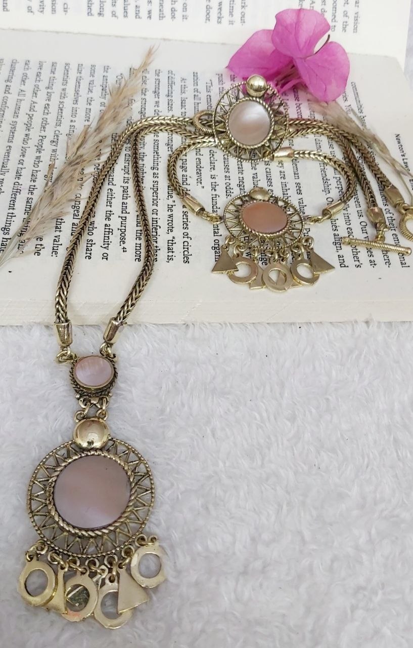 Chandelier Stone Pure Copper Full Jewelry Set