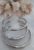 Silver-Plated Pure Copper Cuff Bracelet
