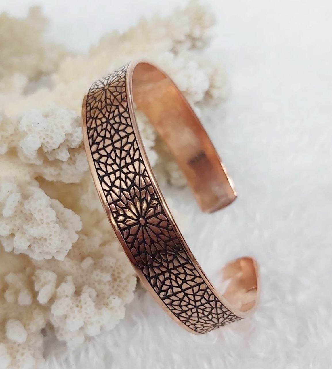 Engraved Pure Copper Therapeutic Bracelet