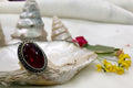 Scalloped Bezel Pure Copper Stone Ring