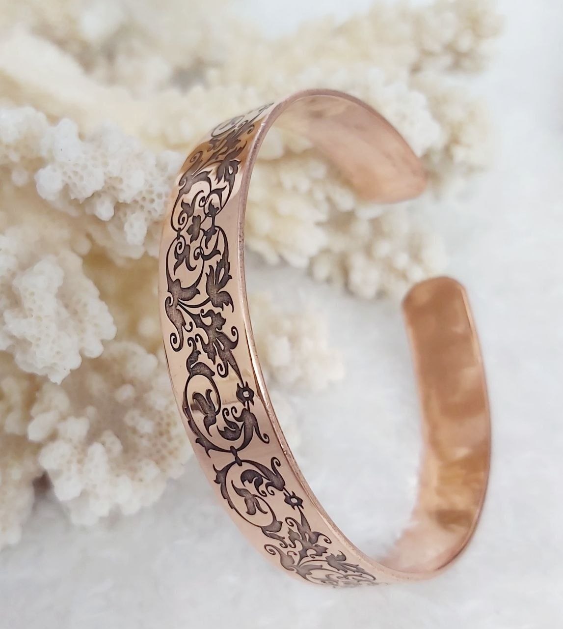 Engraved Pure Copper Therapeutic Bracelet