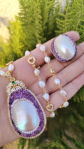 Set of Pure pearl Necklace and Ring